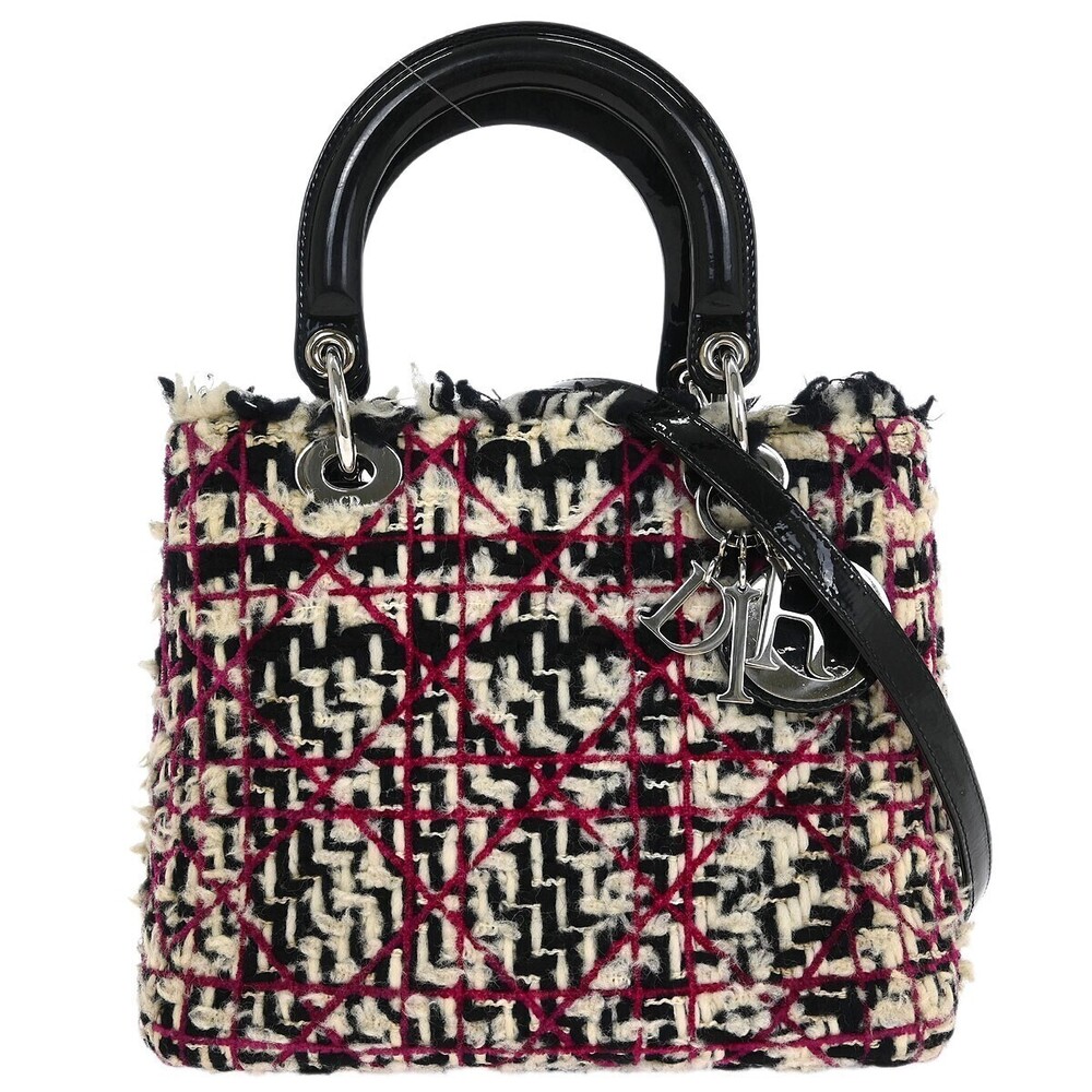 Christian Dior Lady Dior Chain Cannage Tweed